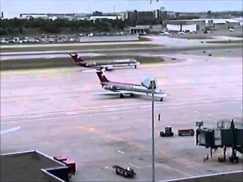 MSP -N774NC - Northwest DC-9 power back and various aircraft Minneapolis