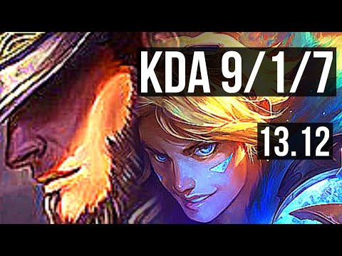 TWISTED FATE vs EZREAL (MID) | 9/1/7, 2.3M mastery, 1500+ games, Godlike | KR Master | 13.12
