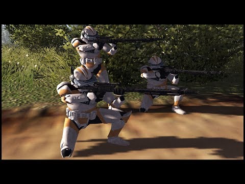 Clone Snipers Move Ahead of the Army - Men of War: Star Wars Mod Battle Simulator