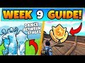 Fortnite WEEK 9 CHALLENGES! - Ice Sculptures, Battle Star, Dinosaurs (Battle Royale Season 8 Guide)