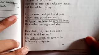 English class 8th poem 4 Sympathy stanza related q