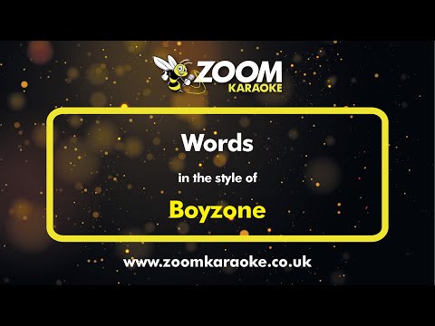 Boyzone - Words - Karaoke Version from Zoom Karaoke