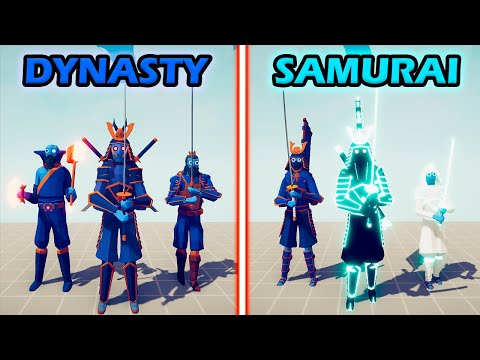 NEW DYNASTY TEAM vs SAMURAI TEAM - Totally Accurate Battle Simulator | TABS