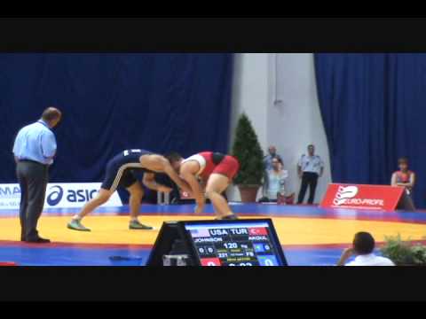 Taha Akul (TUR) dec. Jeremy Johnson (USA), 120 kg semis men's freestyle at Junior Worlds