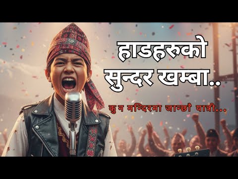 हाडहरुकाे सुन्दर खम्बा | Kun Mandir Ma... | Nepali Songs AI Creation | OLD SONGS NEW TRENDS