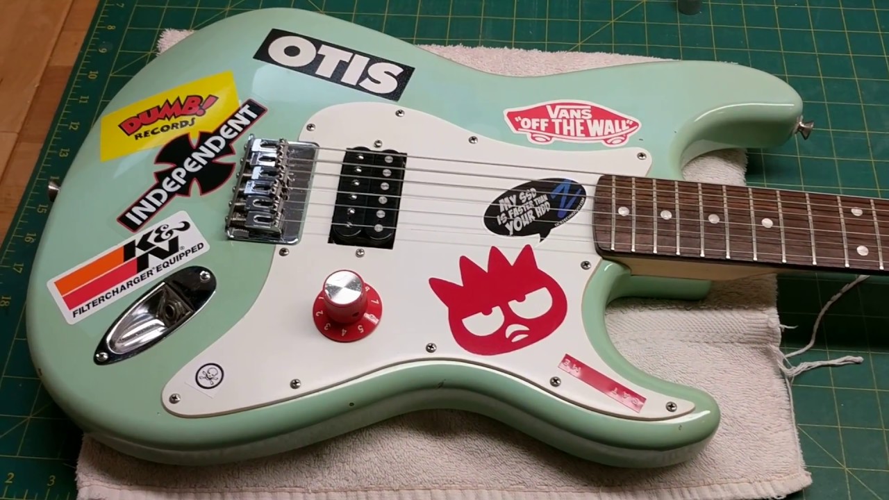 A look at a 2002 Squier Tom DeLonge Strat