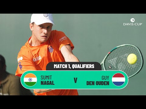 Sumit Nagal v Guy Den Ouden | India v Netherlands | 2026 Davis Cup Qualifiers highlights
