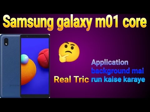 Samsung galaxy m01 core Application background mai kaise run karaye