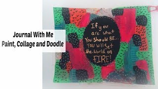 Journal with me/ breaking the blank page/ Mixed media art journaling for beginners