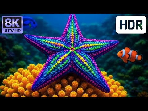 Crystal Ocean 8K - Beautiful Marine Life for Stress Relief