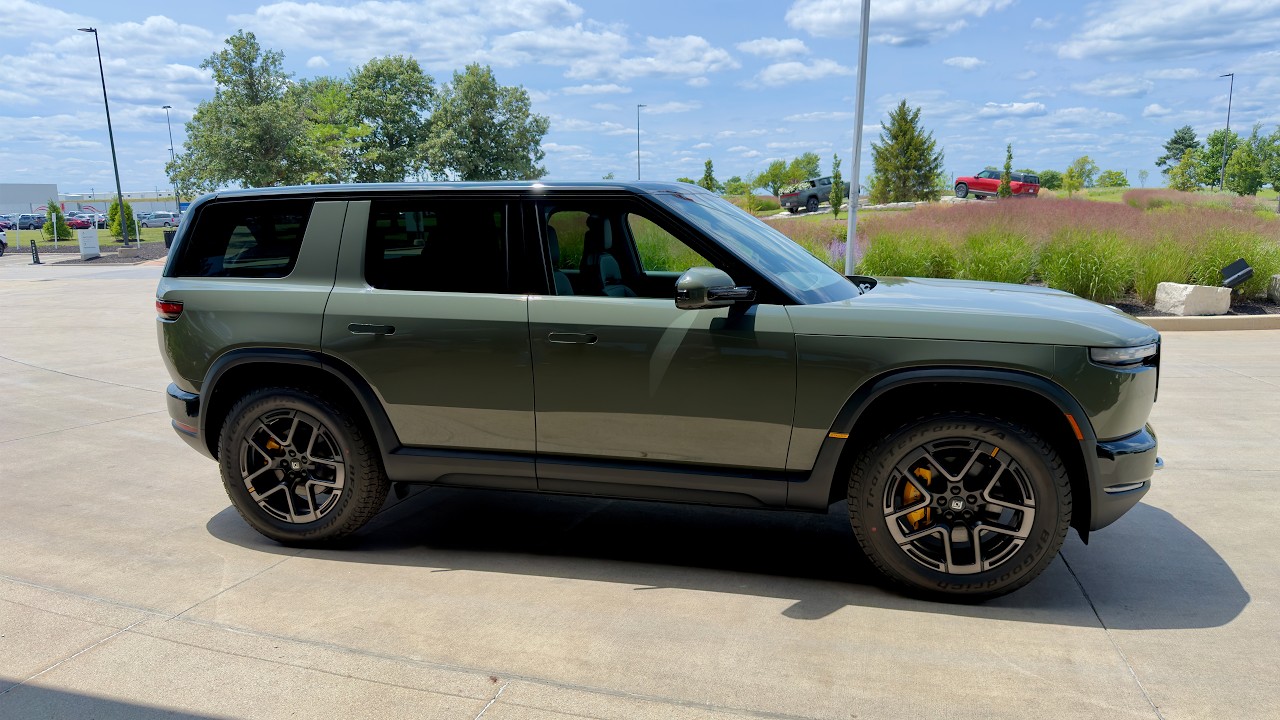 Rivian R2 Performance parked during a long road trip from Illinois to Florida