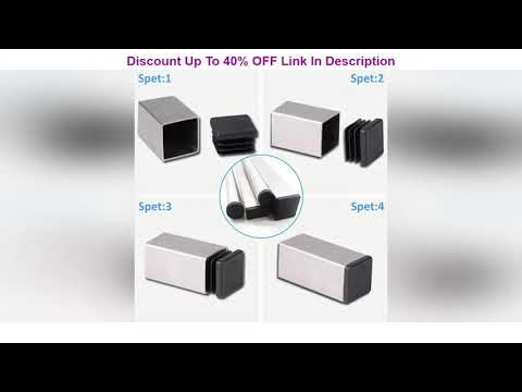 New Deal 68 Pieces Mixed Sizes Square Plastic Plugs,Glide Insert Pipe Tubing End Cap,Square Plastic