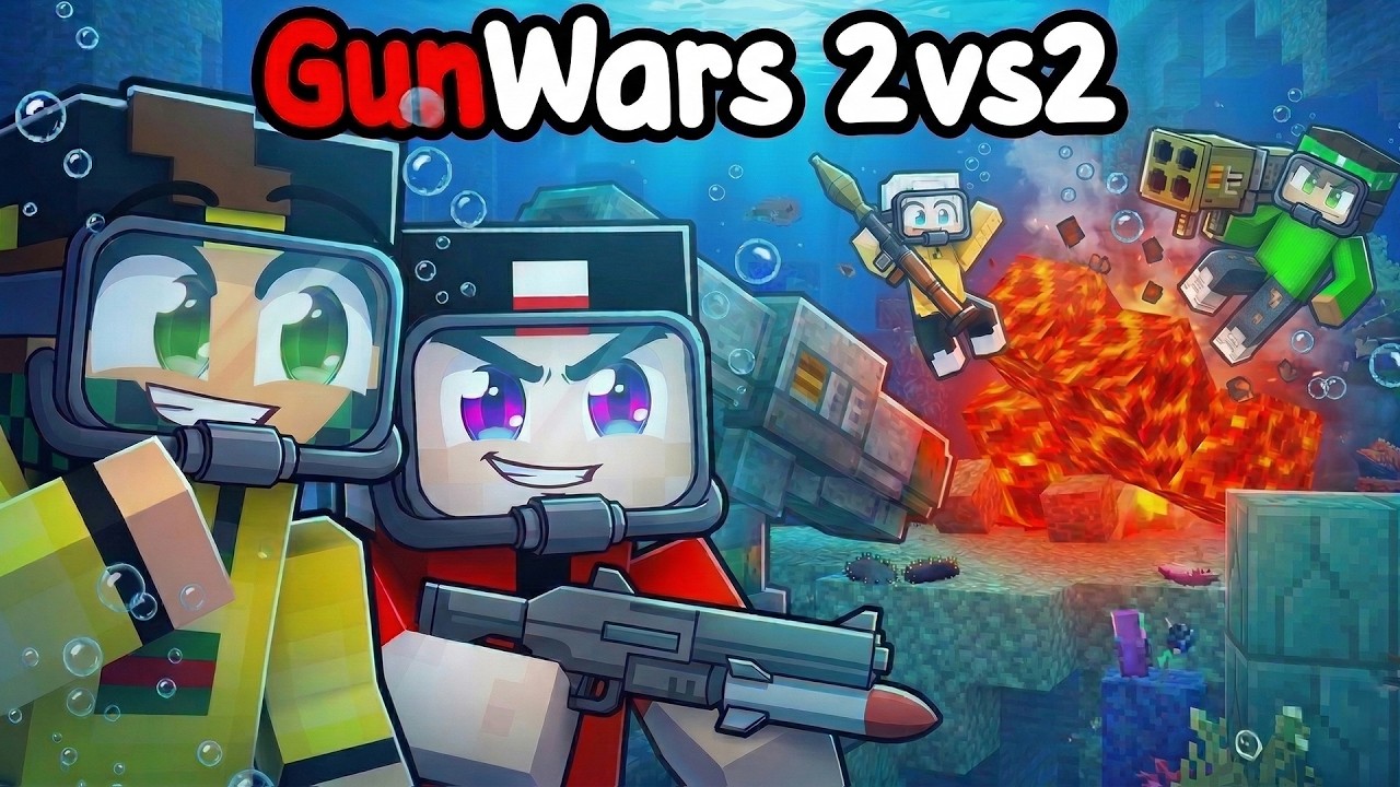GUNWARS 2VS2 SOTT'ACQUA - MARCY LOCO vs NICO ZEYXON - MINECRAFT ITA