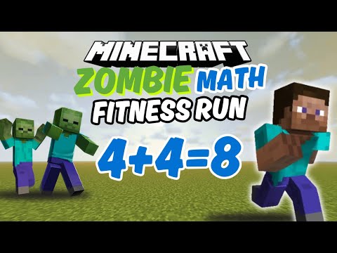 Minecraft Fitness Run Math | Brain Break | Brain Breaks for Kids | Bearkiddie