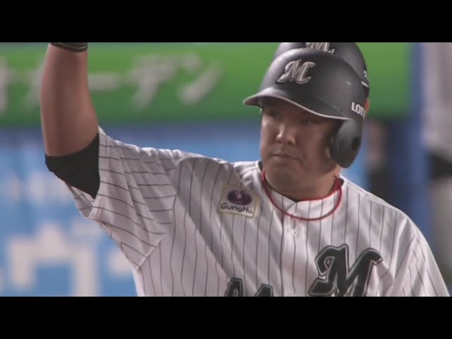 【8回裏】マリーンズ・井上がボール球に食らいつき、勝ち越しタイムリーを放つ!! 2019/7/5 M-L