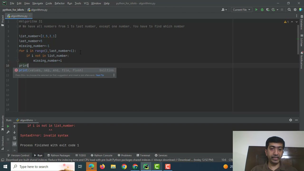Python Algorithm: Finding the Missing Number from 1 to N
