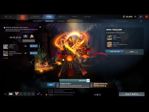 Opening of DOTA2 178 pcs of TI9 Immortal Treasure 2