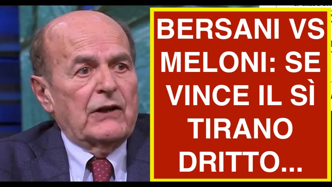 BERSANI VS MELONI: SE VINCE IL SÌ TIRANO DRITTO...