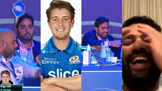 Rohit Sharma mad reaction after Mumbai Indians Owner Akash Ambani buy Cameroon Green in IPL Auction