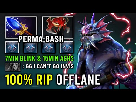 How to 100% Delete Offlane 7Min Blink Dagger & 15Min Scepter Slardar Dota 2