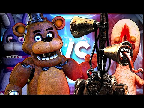 SCP VS 5 НОЧЕЙ С ФРЕДДИ 📢 Сиреноголовый и Скульптура SCP-6789 173 ПРОТИВ FNAF Song Animation 13+