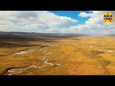 Aerial Tibet 4K Drone Footage - Qinghai-Tibetan Plateau | 青藏高原