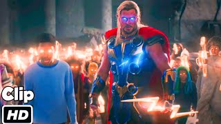 Thor & The Children Of Asgard VS Gott The God Of Butcher Scene Thor: Love and Thunder Movie Clip HD