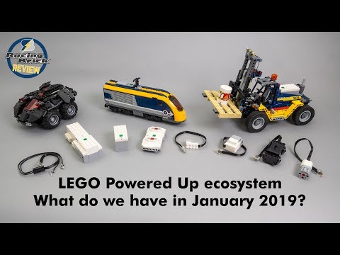 YouTube thumbnail: LEGO Powered Up status review January 2019 - what we have and how they work with each other?