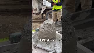 4 1/2 inch slump! #concrete #construction #iowa #desmoines #howto #midwest #contractor #youtube