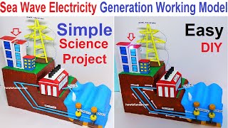 sea tide wave electricity energy generation working model - diy