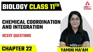 Class 11 Biology Chapter 22 | Chemical Coordination And Integration | NCERT Questions | Yamini Ma'am