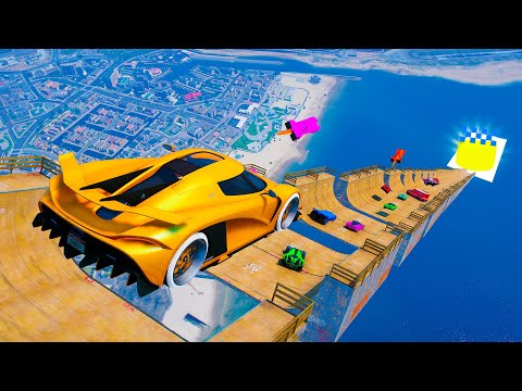 730,000% IMPOSSIBLE MEGA RAMP! INCREDIBLE FINAL SCARE!! - GTA 5 ONLINE