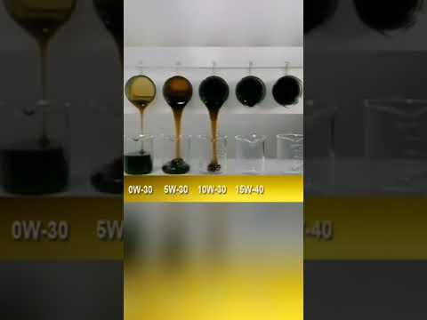 Viscosity of oil at different temperatures