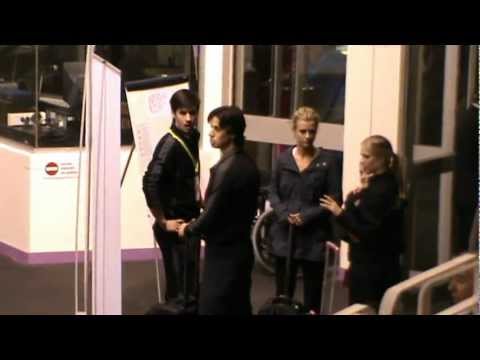 Tessa Virtue and Scott Moir chatting. Alissa Czisny rehearsing. Nice 2012