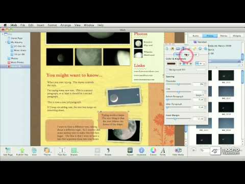 iWeb '11 101: Core iWeb '11 - 18 Adding Text to Shapes