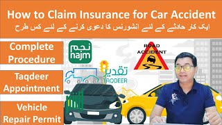 How to Claim for Insurance for Car Accident | Taqdeer| Najm | Traffice Police | KSA | Repair Permit