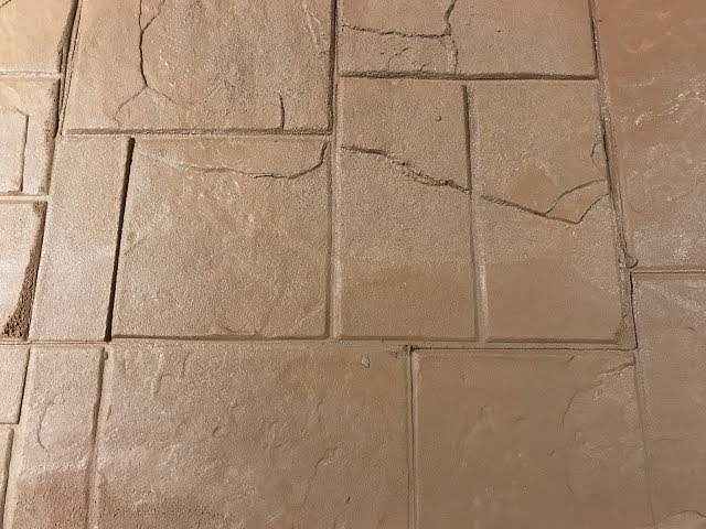 Stamped Concrete Overlay. GlobMarble Decorative Concrete Training April 2017