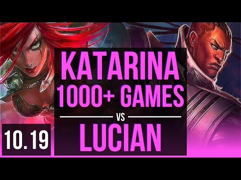 KATARINA vs LUCIAN (MID) | Rank 9 Katarina, 1.1M mastery points | KR Grandmaster | v10.19