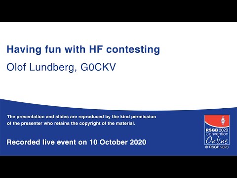RSGB  2020 Convention Online presentation - Having fun with HF contesting