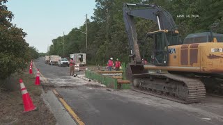 All lanes of Merrill Road reopen days after damage to sewer main shut down eastbound lanes