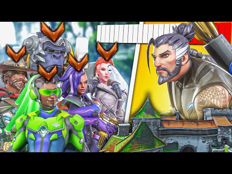 1 BUFFED Top 500 HANZO vs 5 Bronze Players - Who wins?! (ft. Arrge)