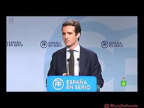 Pablo Casado: "la corrupción es la seña de identidad del PP".