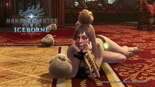 【MHWI】フワフワクイナ（頭重ね着）が可愛すぎて勢いだけで作った動画【モンハンワールド：アイスボーン】