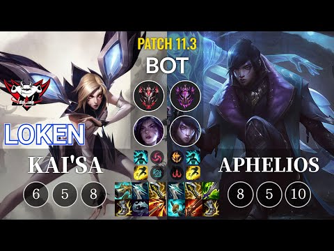 JDG LokeN Kai'Sa vs Aphelios Bot - KR Patch 11.3