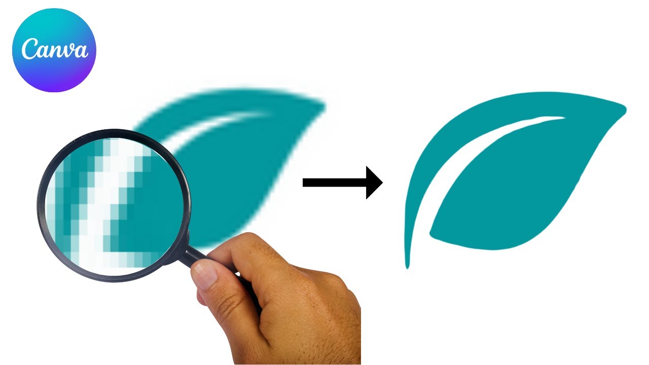 Convert Low Resolution Logo into High Resolution Vector in Canva