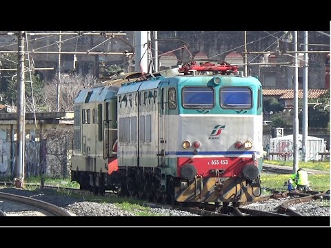 E655.453 + D345.1021 a Roma Tuscolana: arrivo e rientro nel deposito + manovre con la D245.6117!!