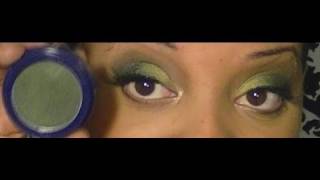 Deep Green and Lime Tutorial Mac and Cutiepie Eyeshadows
