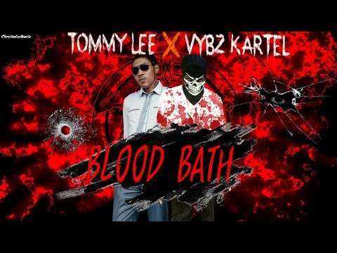 Tommy Lee Sparta X Vybz Kartel - Blood Bath - LYRIC VIDEO - 2012