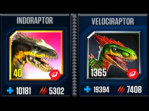 INDORAPTOR VS VELOCIRAPTOR DINO BUCKS PACK | JURASSIC WORLD THE GAME