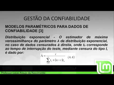 Confiabilidade e Manutenção Industrial - Aula 4-1 Dados Censurados